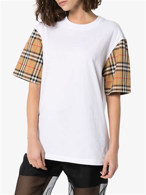 burberry vintage check detail cotton t-shirt|burberry nova check shirt.